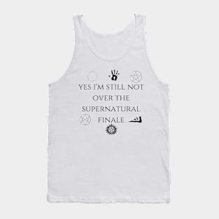 yes i'm still not over the supernatural finale with symbols Tank Top